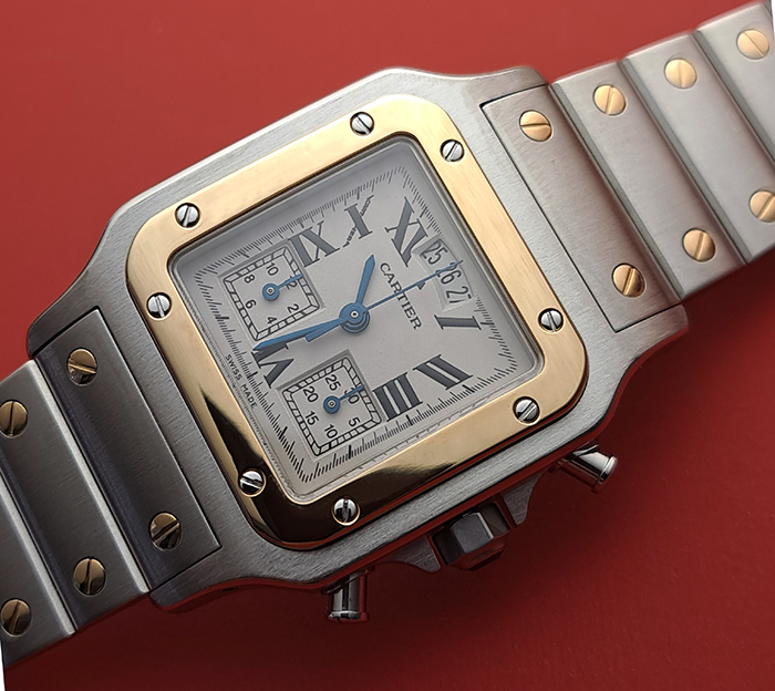 Cartier Santos Galbée Chrono Reflex YG/SS Wristwatch Ref. W20042C2